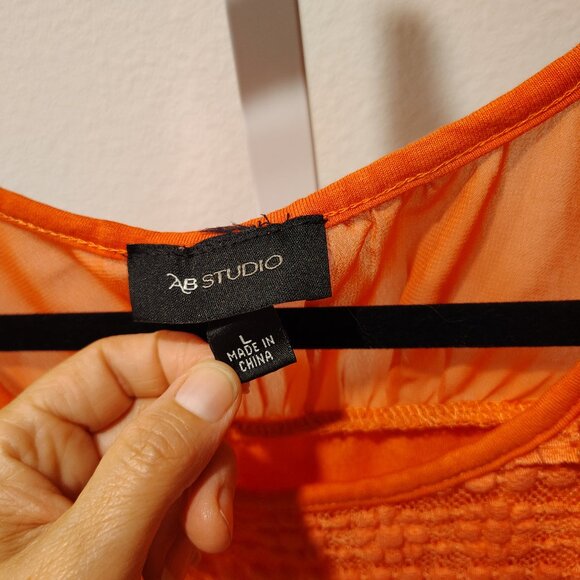 AB Studio Women's Blouse Size Large Stretch - Picture 5 of 10